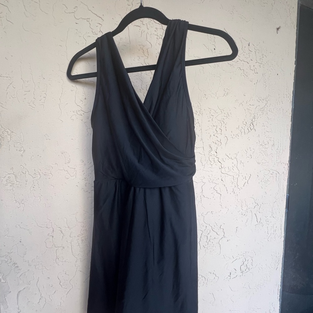 Lands' End Black Swimsuit Dress, Medium with DD cup